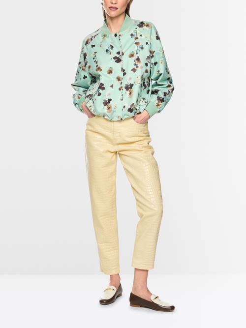 Blouson jacket with floral print