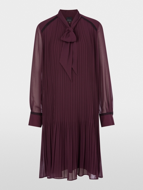 Chiffon dress with bow