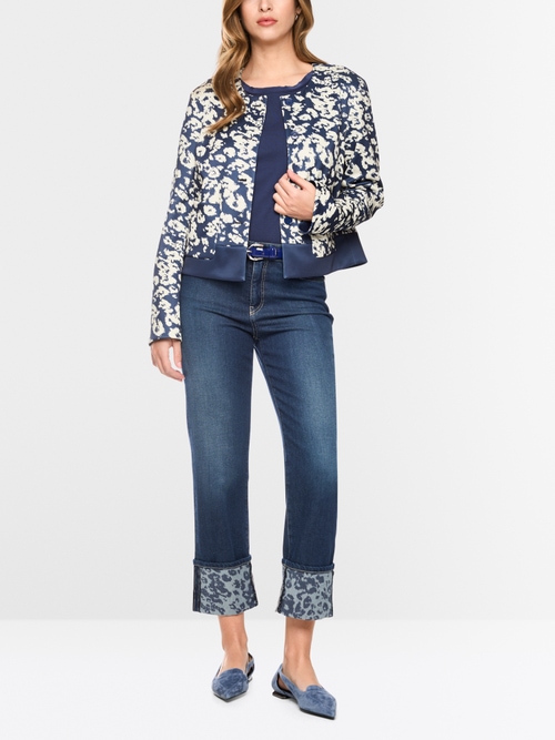 Veste courte à imprimé intégral