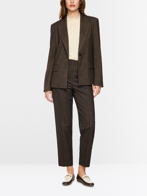 Blazer with herringbone pattern
