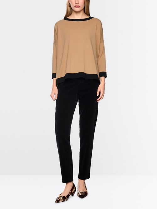 Oversized jumper with contrasting trim