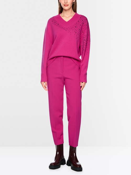 Elegant jumper with rhinestone details