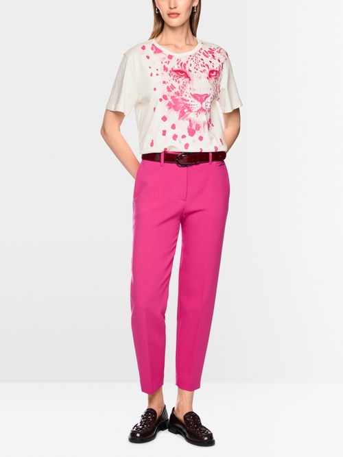 T-shirt with leopard print