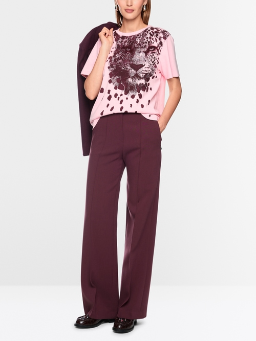 T-shirt with leopard print