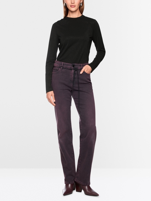 Fitted shirt with lurex