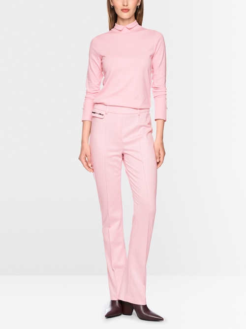 Basic shirt with stand-up collar