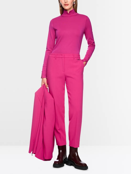 Basic shirt with stand-up collar