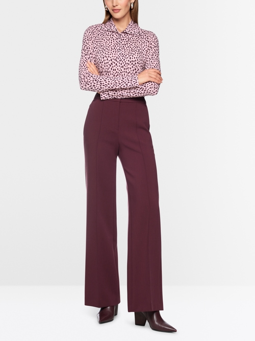 Long-sleeved shirt with polka dot print