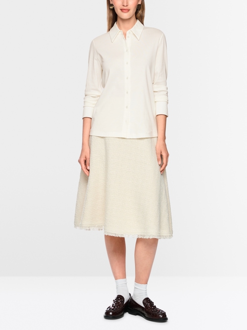 Stretch cotton shirt blouse