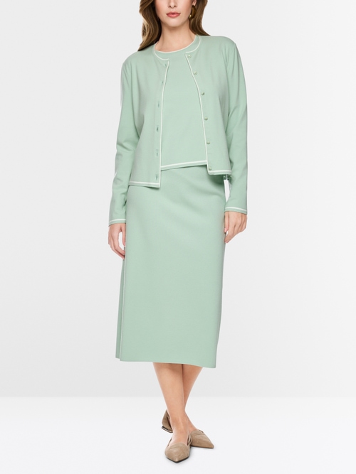 “Knitted in Germany” calf-length skirt