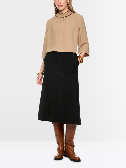 ‘Knitted in Germany’ boiled wool skirt