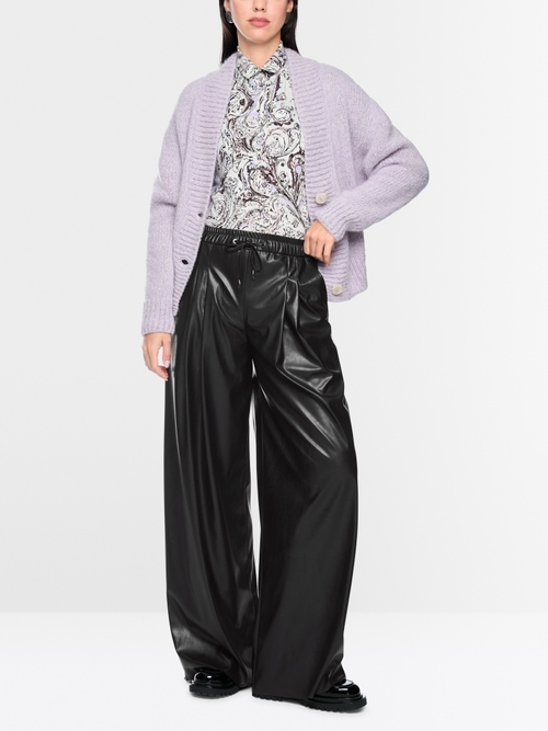 WINNIPEG wide fit faux leather trousers