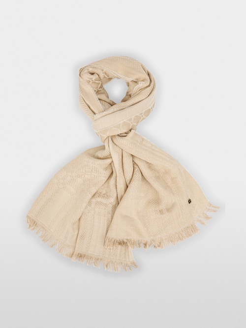 Scarf in a blend of silk and new wool