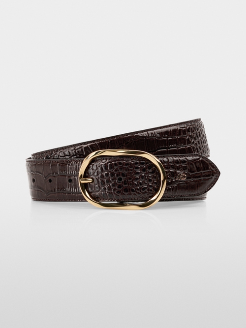 Nubuck leather belt