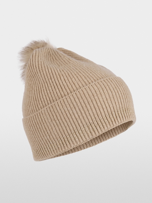 Knitted pom-pom hat
