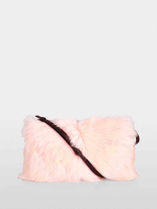 Shearling shoulder bag