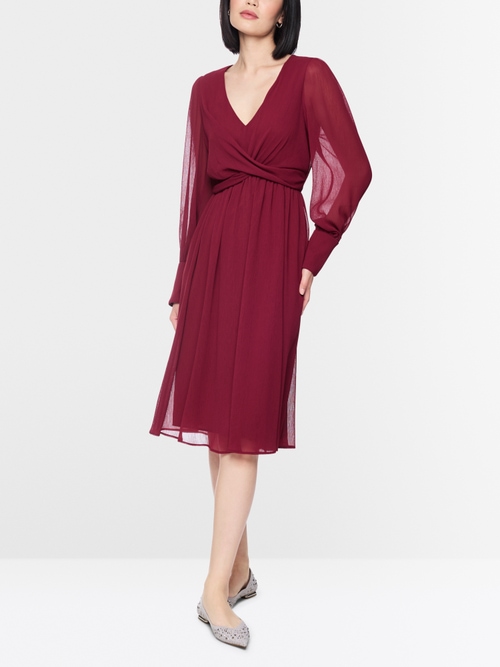 Elegant crêpe midi dress