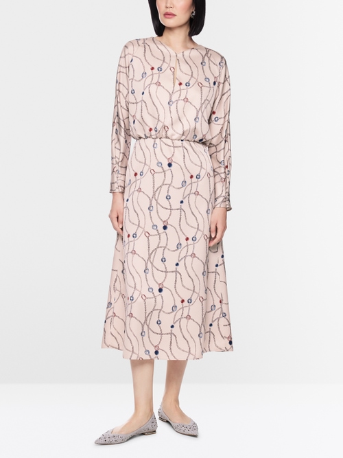 Midi dress with chain print