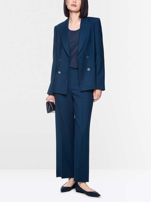 Double-breasted new wool blazer
