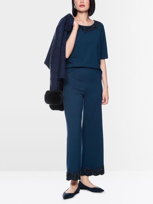 Shirt with opulent embellishment