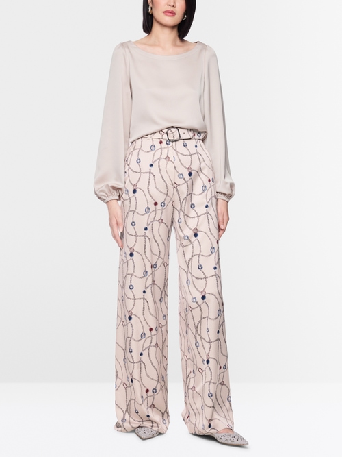 WAUKEE trousers with chain print