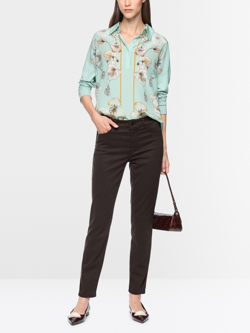 SILEA slim fit cropped-cut trousers