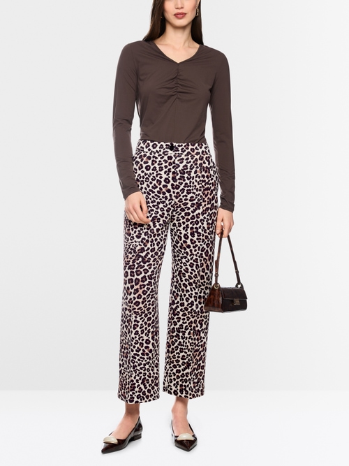 WUKARI wide fit fabric trousers