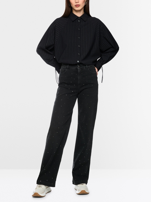 WIGAN wide fit jeans with studs