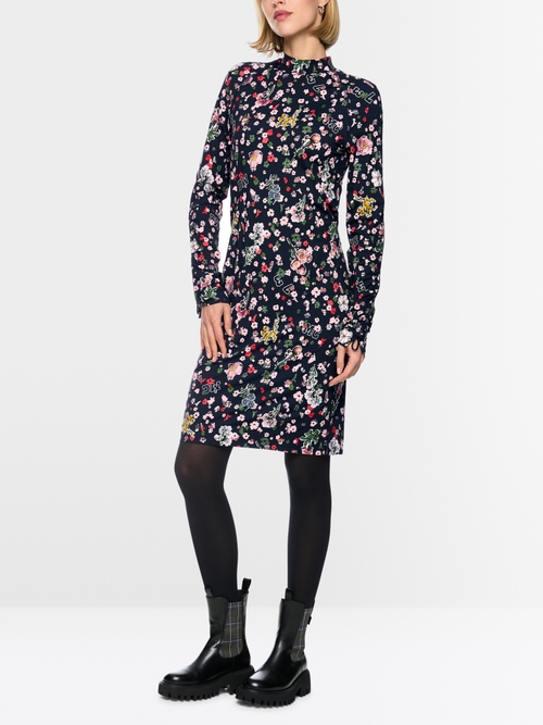 Robe à col roulé avec imprimé intégral