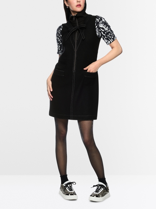‘Knitted in Germany’ half-zip dress