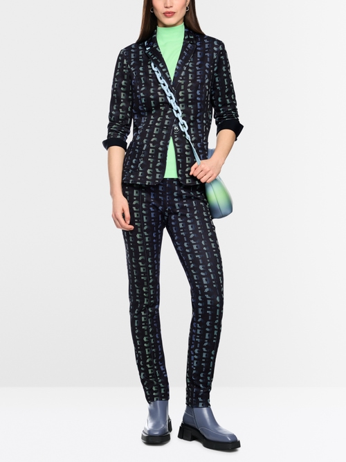Blazer en jersey imprimé