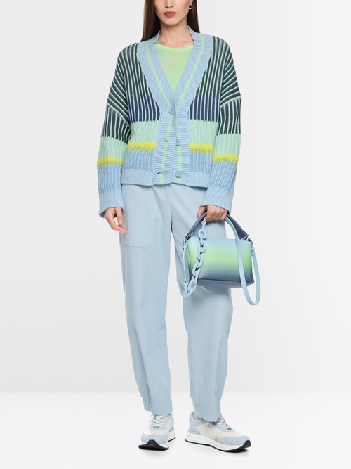 ‘Knitted in Germany’ striped cardigan