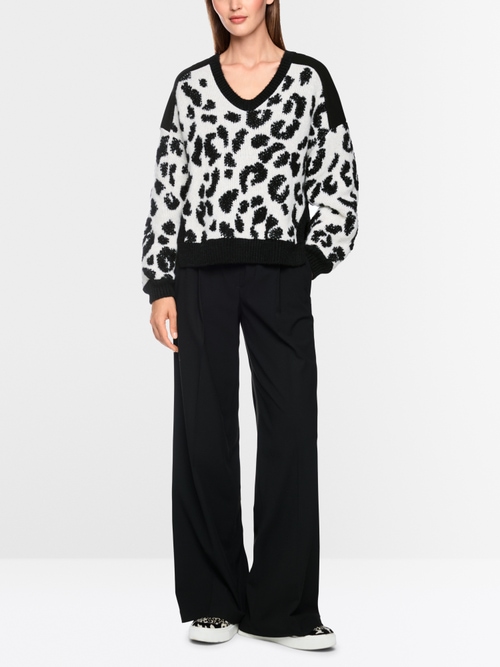 ‘Knitted in Germany’ leo print jumper