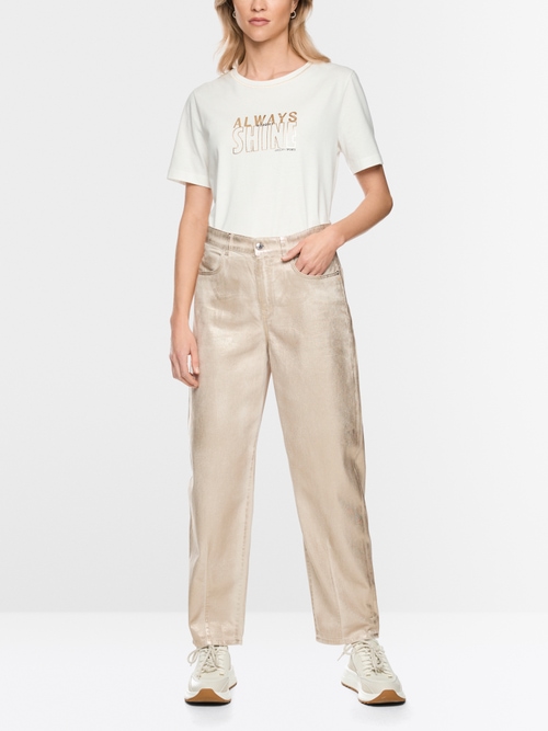 Organic cotton shirt with shimmer print