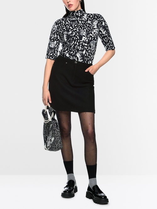 New wool mini skirt