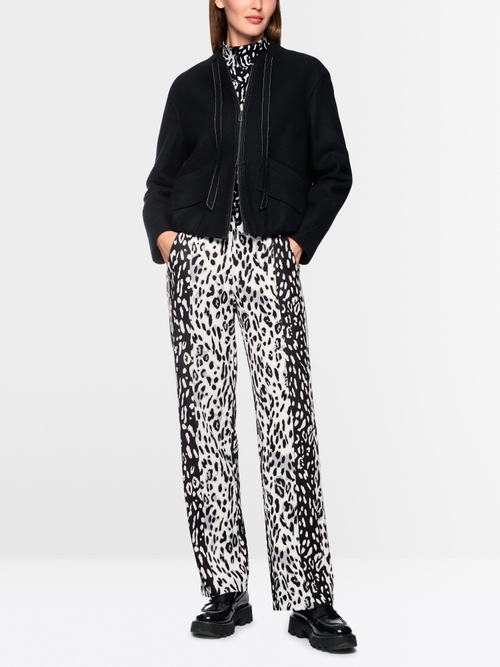 WASHINGTON leo print fabric trousers