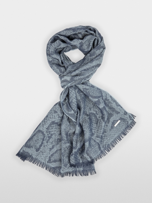 Scarf with snake print