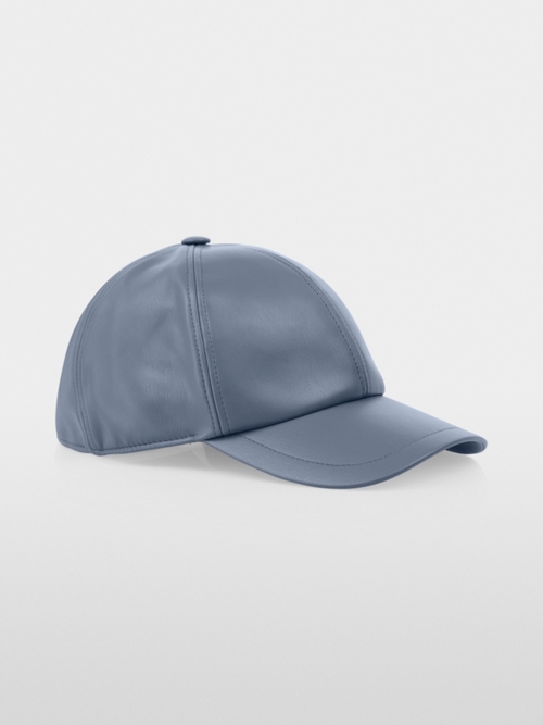 Faux leather beanie