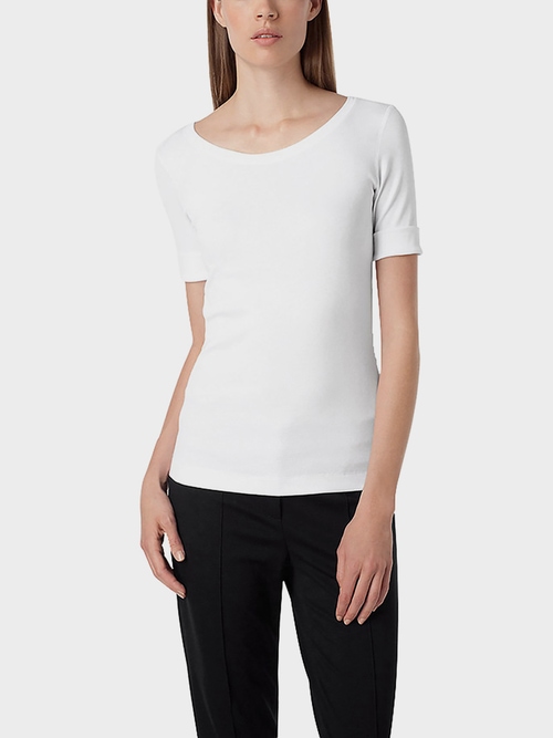 T-shirt en fin jersey côtelé