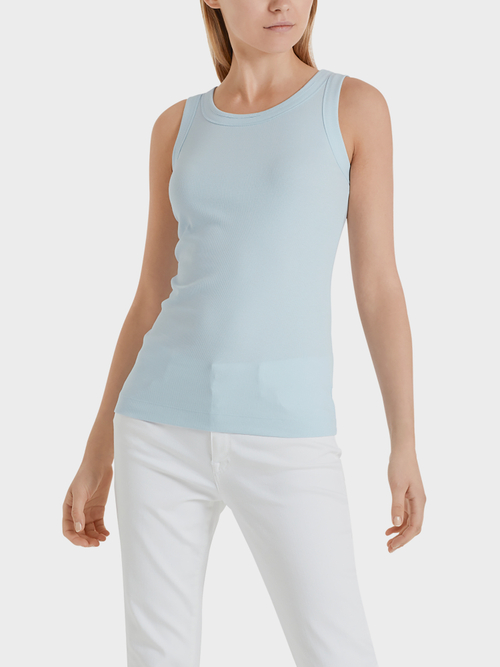 Tank top in fine ribbed jersey
