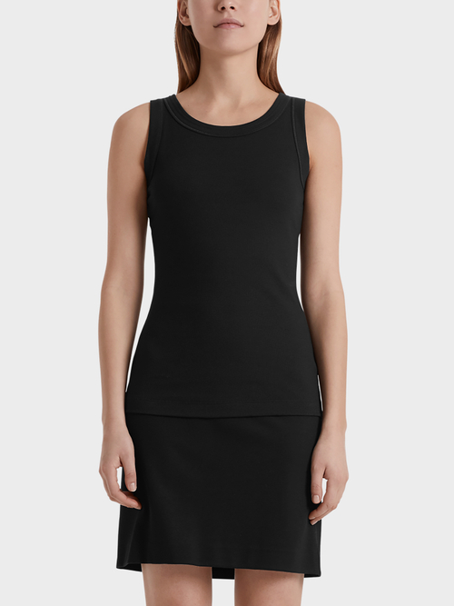 Tank top in fine ribbed jersey