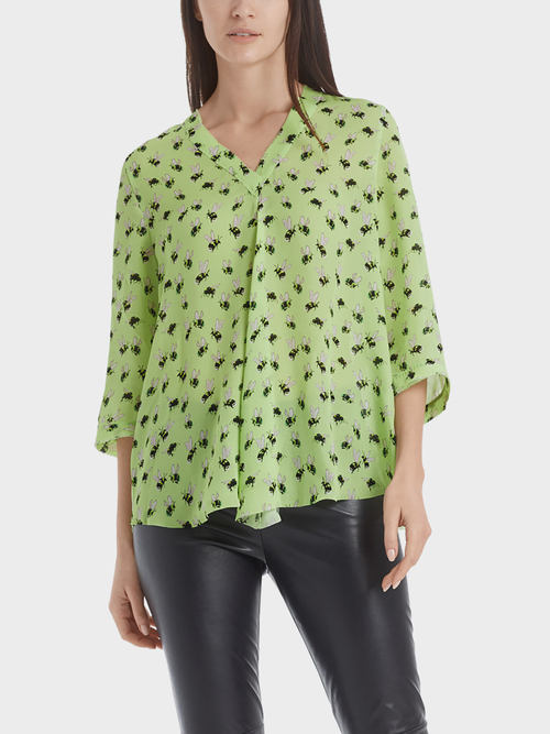 Leichtes Blusenshirt mit Bienen-Print