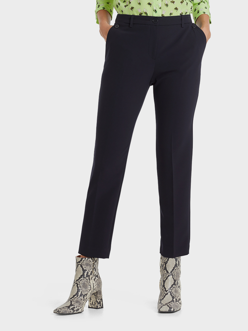 Pants with pressed creases