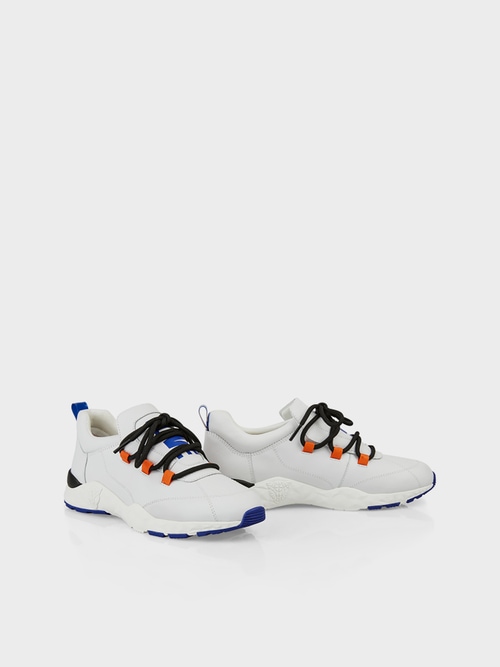 Ledersneaker mit Farbdetails