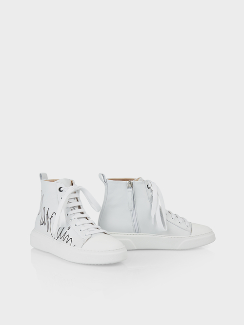 High-Top-Sneaker mit Print