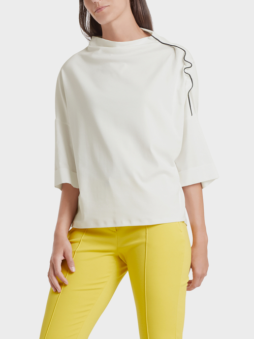 T-Shirt mit Raffdetail