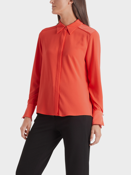 Bluse mit Matt/Glanz-Effekt