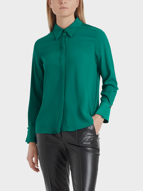 Bluse mit Matt/Glanz-Effekt