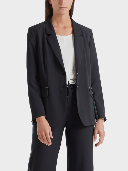 Blazer mit Kontrastnähten