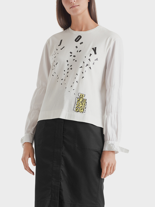 Top with blouse sleeves